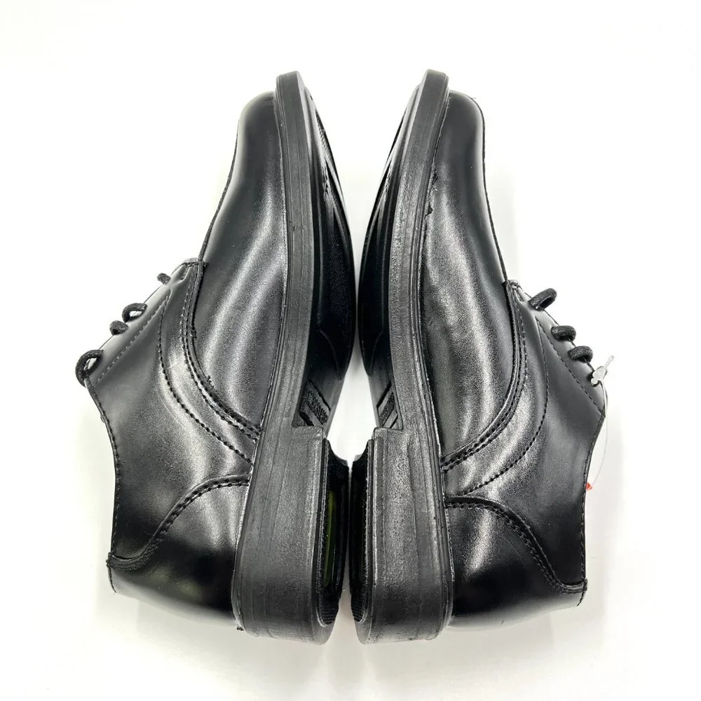 Deer Stags Boys Kids Gabe Black Faux Leather Lace Up‎ Oxfords Dress Shoes 12.5